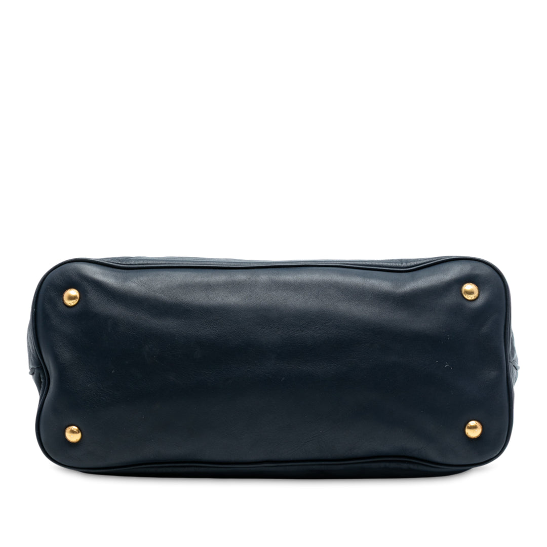 Prada Soft Cuir de veau Open Convertible Shopping Cabas