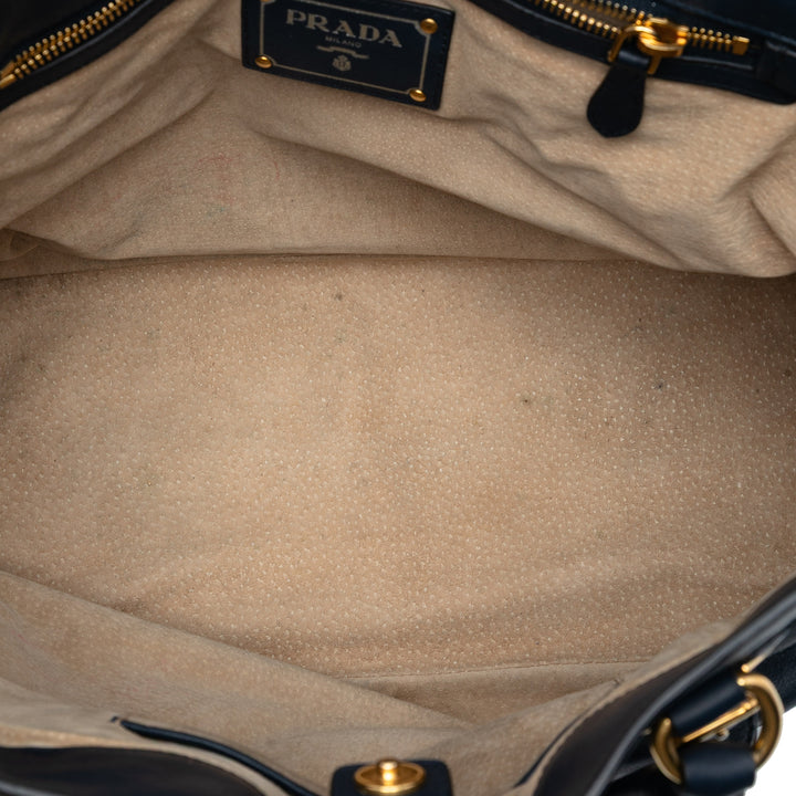 Prada Soft Cuir de veau Open Convertible Shopping Cabas