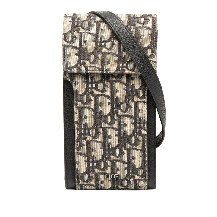 Dior Oblique Toile Phone Holder Sac porté croisé