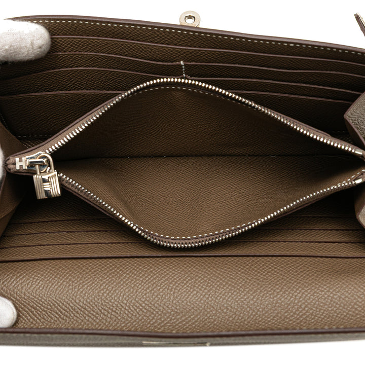 Hermès Epsom Kelly Longue Wallet Marron
