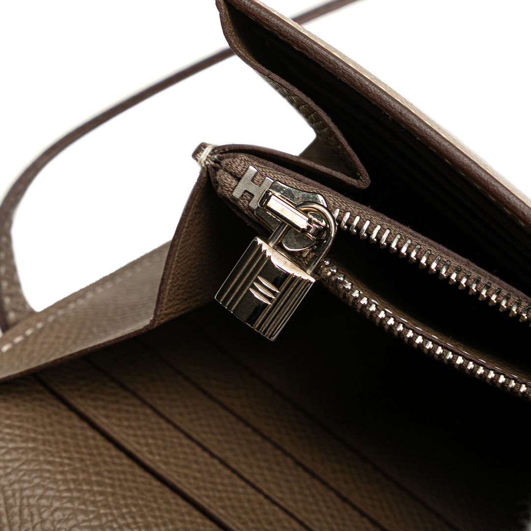 Hermès Epsom Kelly Longue Wallet Marron