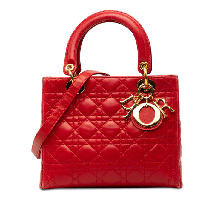 Dior Medium Cuir d’agneau Cannage Lady Dior