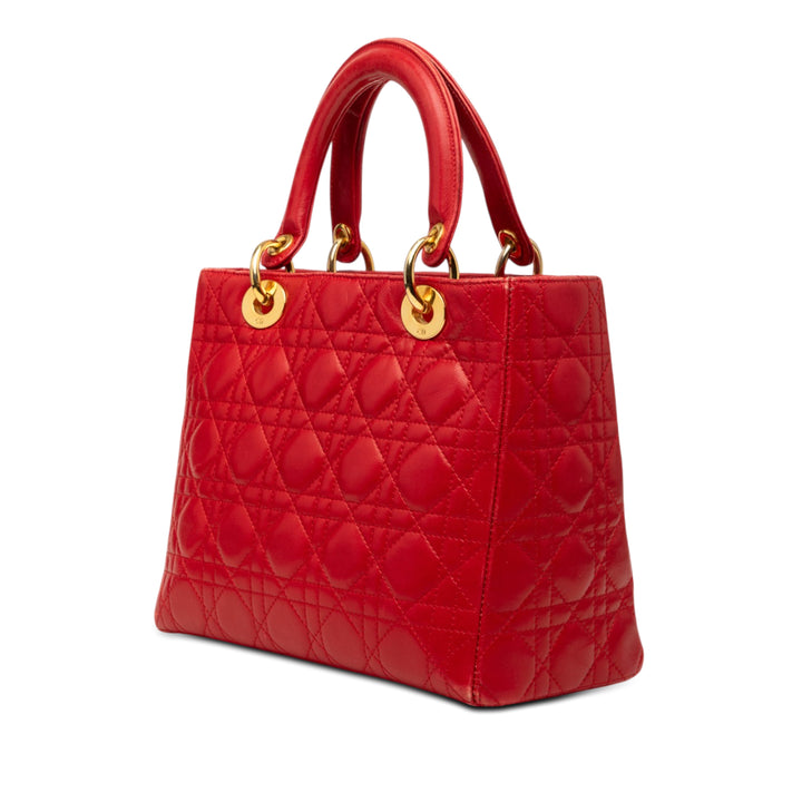 Dior Medium Cuir d’agneau Cannage Lady Dior