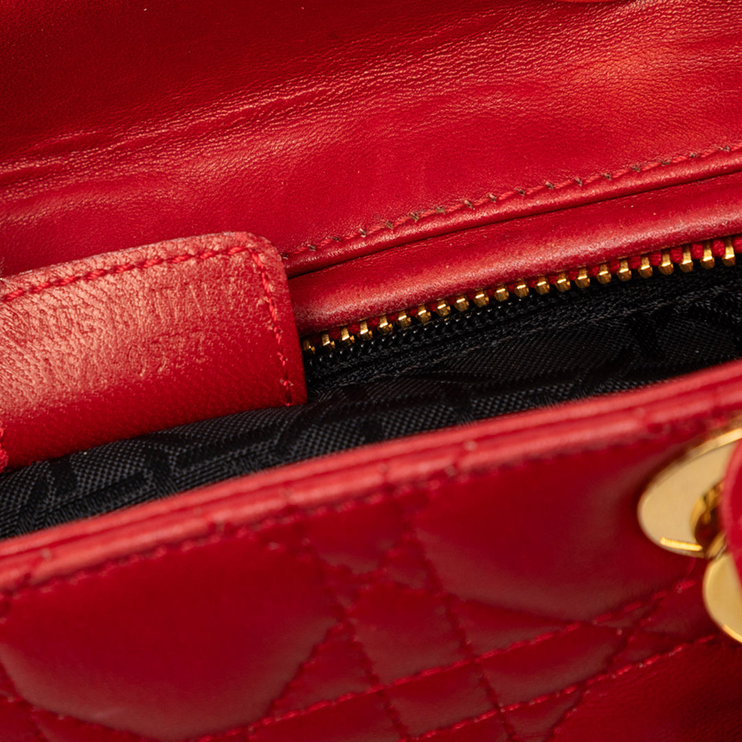 Dior Medium Cuir d’agneau Cannage Lady Dior