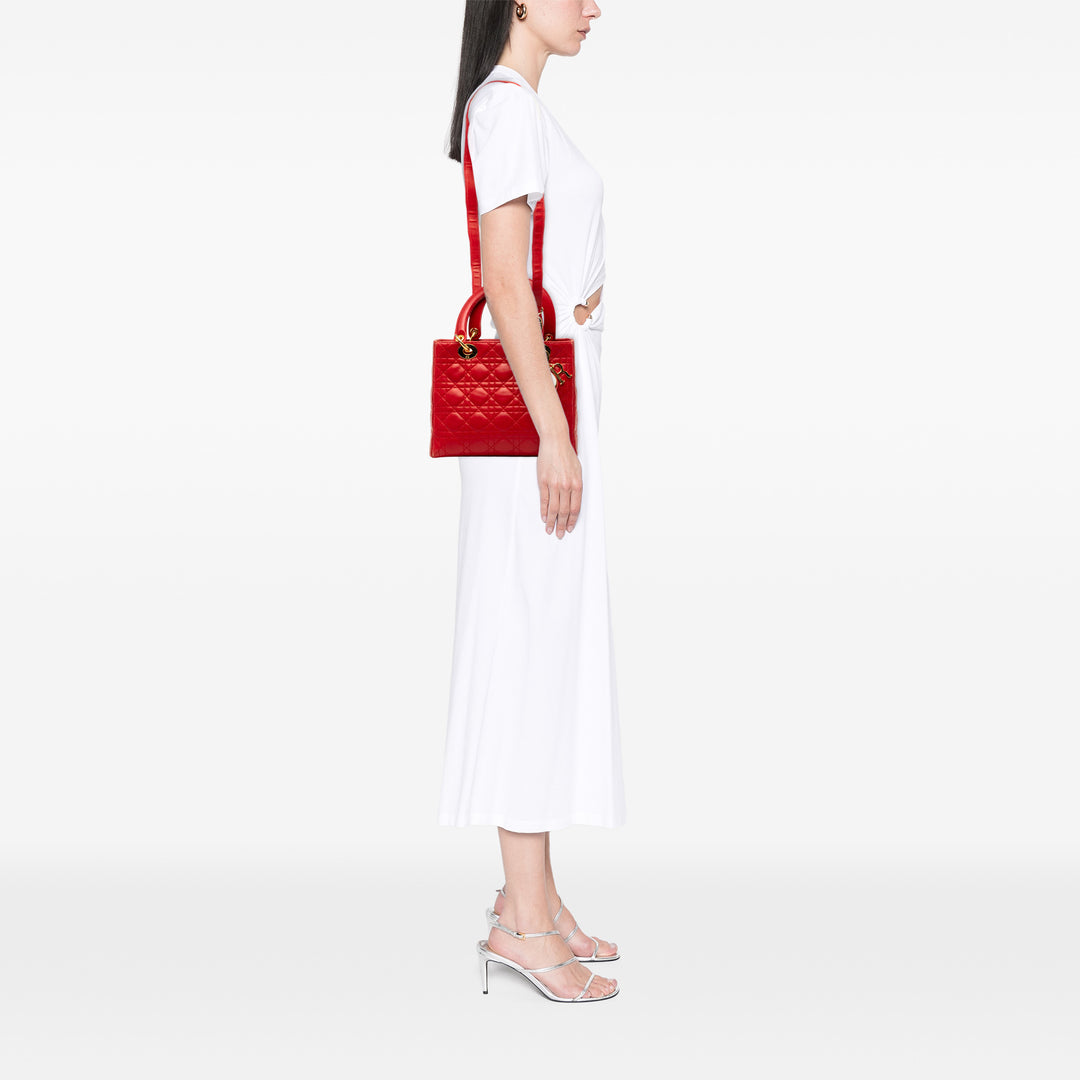 Dior Medium Cuir d’agneau Cannage Lady Dior