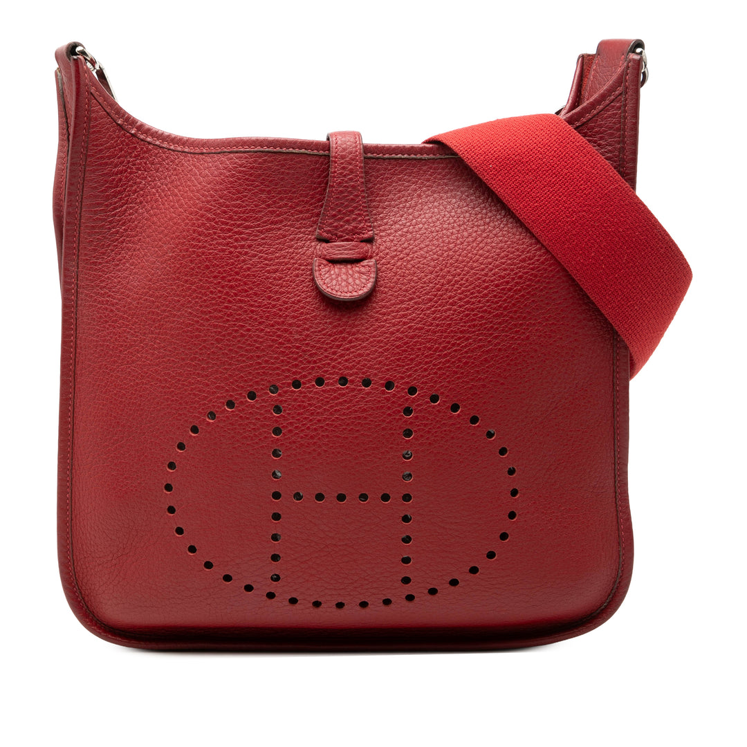Hermès Sac bandoulière Evelyne II Clémence PM Rouge – vue principale – GABY PARIS