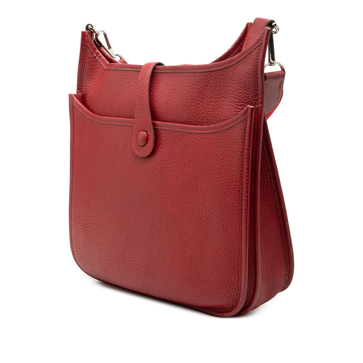 Hermès Sac bandoulière Evelyne II Clémence PM Rouge – vue 2 – GABY PARIS