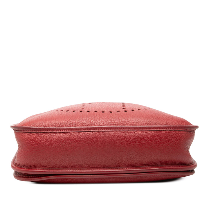 Hermès Sac bandoulière Evelyne II Clémence PM Rouge – vue 3 – GABY PARIS