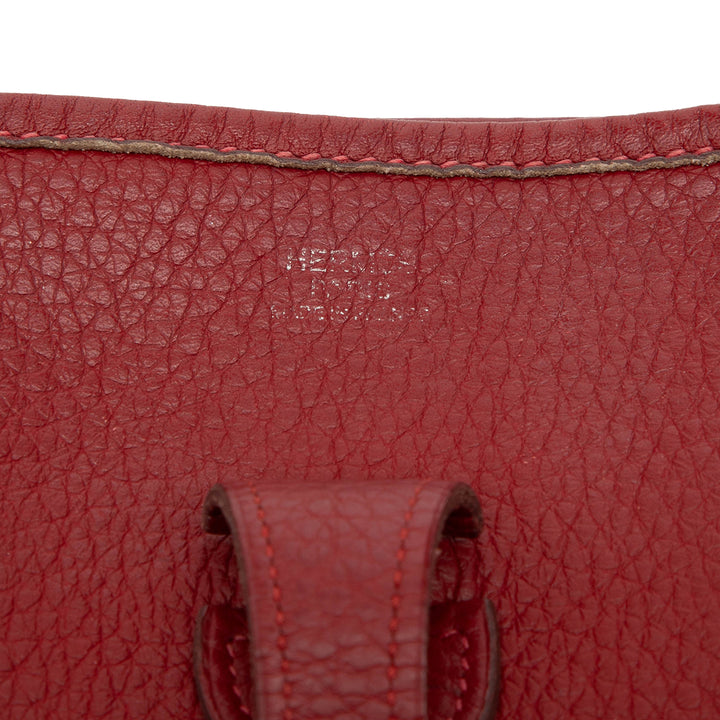 Hermès Sac bandoulière Evelyne II Clémence PM Rouge – vue 5 – GABY PARIS