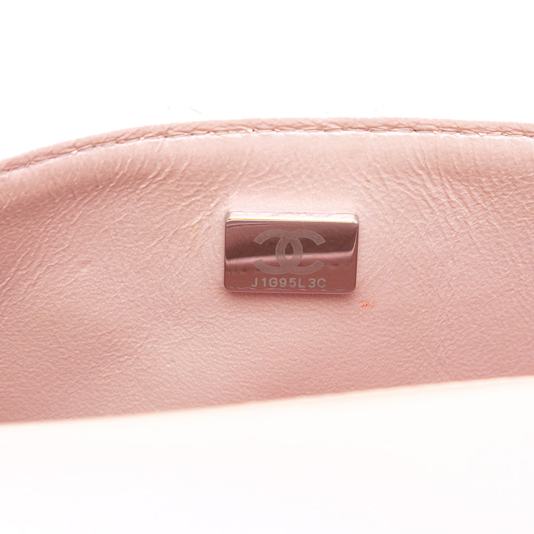 Chanel Mini Rectangular Classic Iridescent Cuir d’agneau Simple rabat