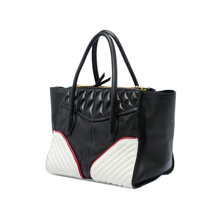 Tricolore Biker Twin Poche Sac Petit nappa Noir