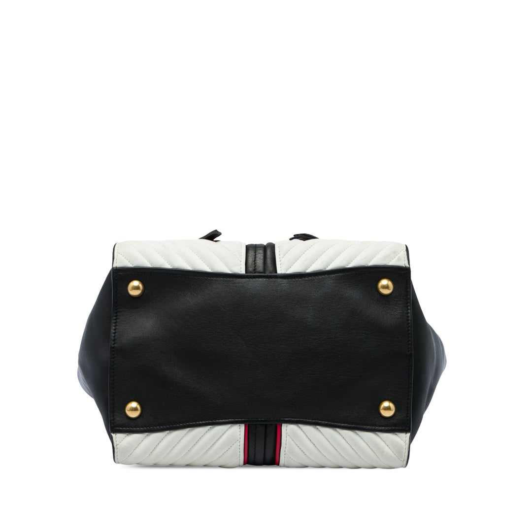 Tricolore Biker Twin Poche Sac Petit nappa Noir