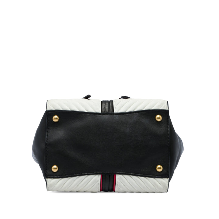 Tricolore Biker Twin Poche Sac Petit nappa Noir