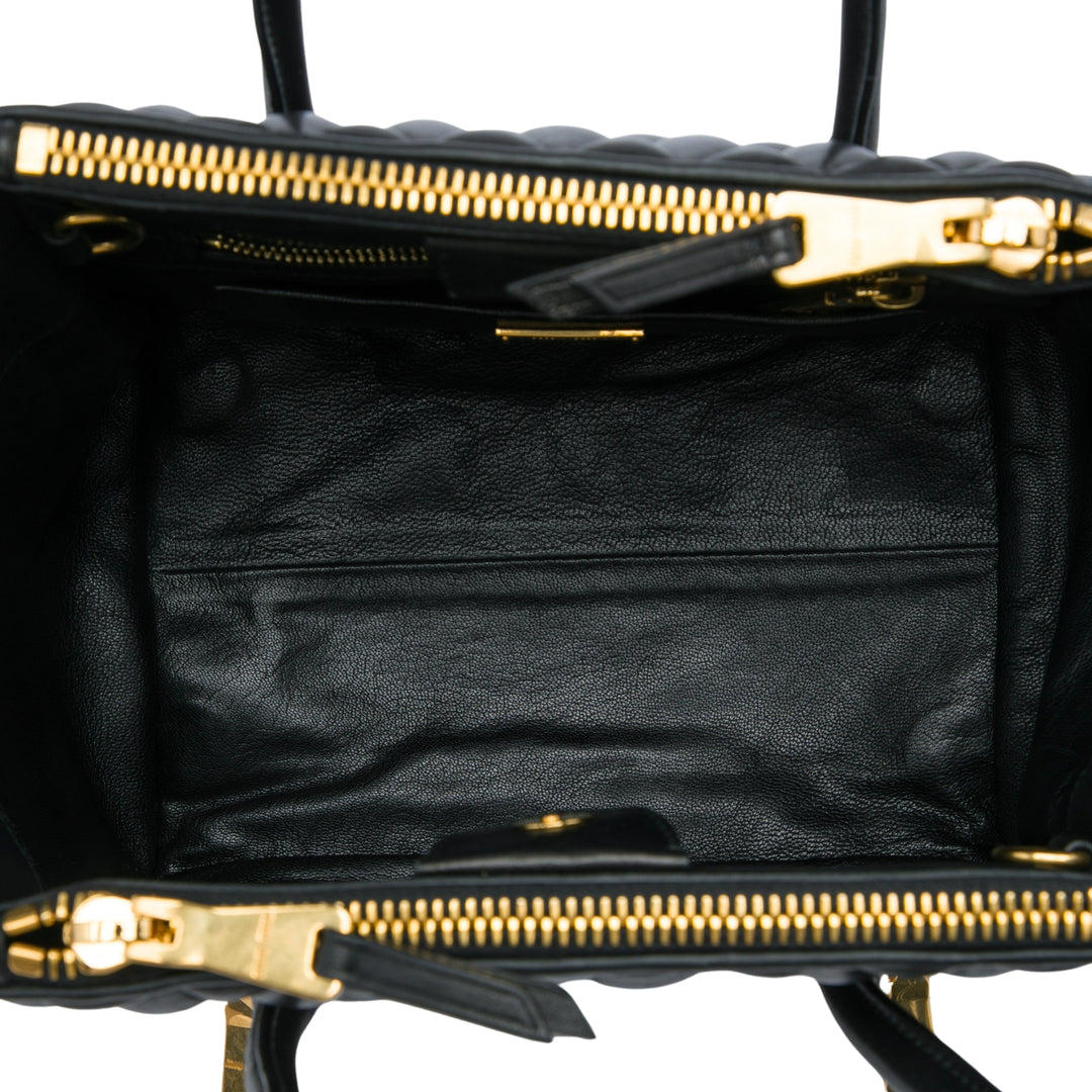Tricolore Biker Twin Poche Sac Petit nappa Noir