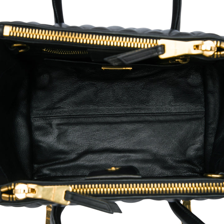 Tricolore Biker Twin Poche Sac Petit nappa Noir