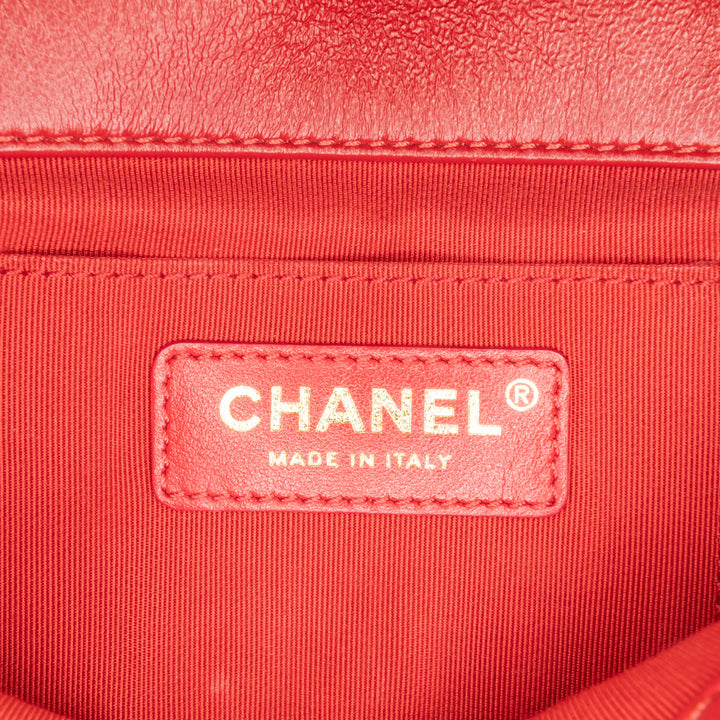 Chanel Matelassé Souple Carré à rabat Mini Cuir d'agneau