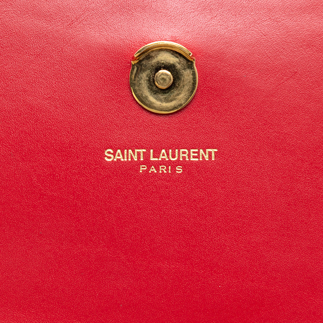 Saint Laurent Small Smooth Cuir de veau Monogram Kate Pompon Sac porté croisé