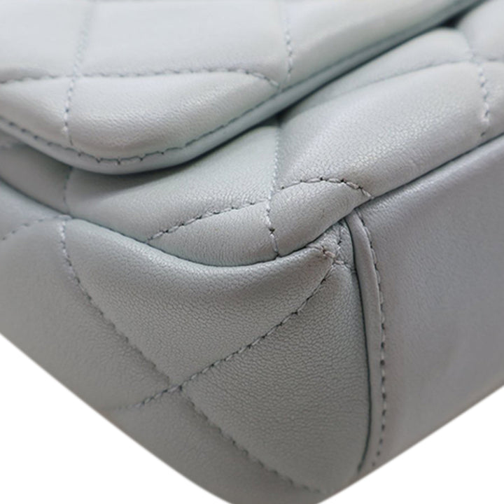 Chanel Mini CC Matelassé Cuir d’agneau Logo Chain à rabat