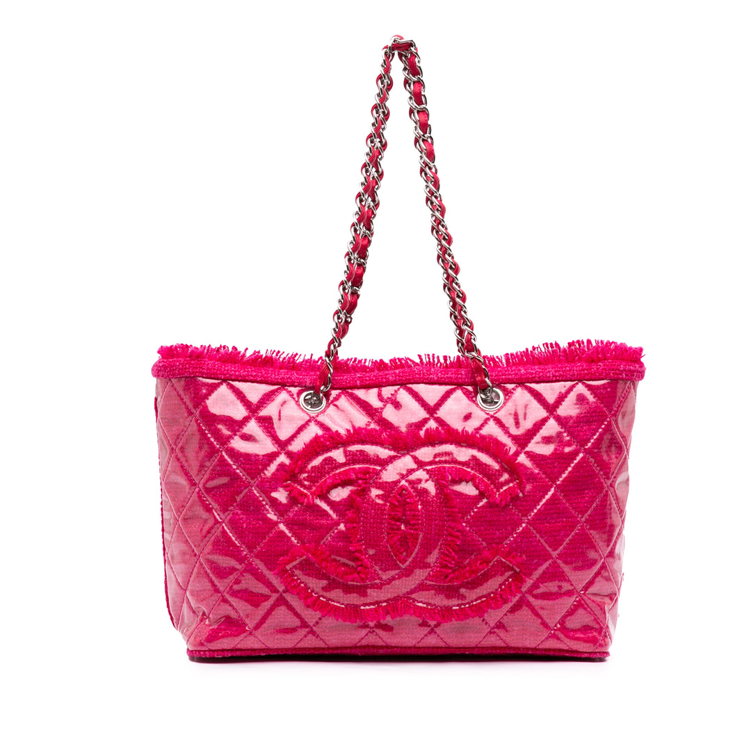 Chanel Matelassé PVC Funny Cabas Tweed