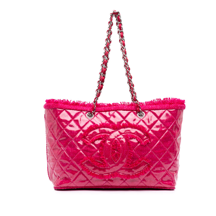 Chanel Matelassé PVC Funny Cabas Tweed