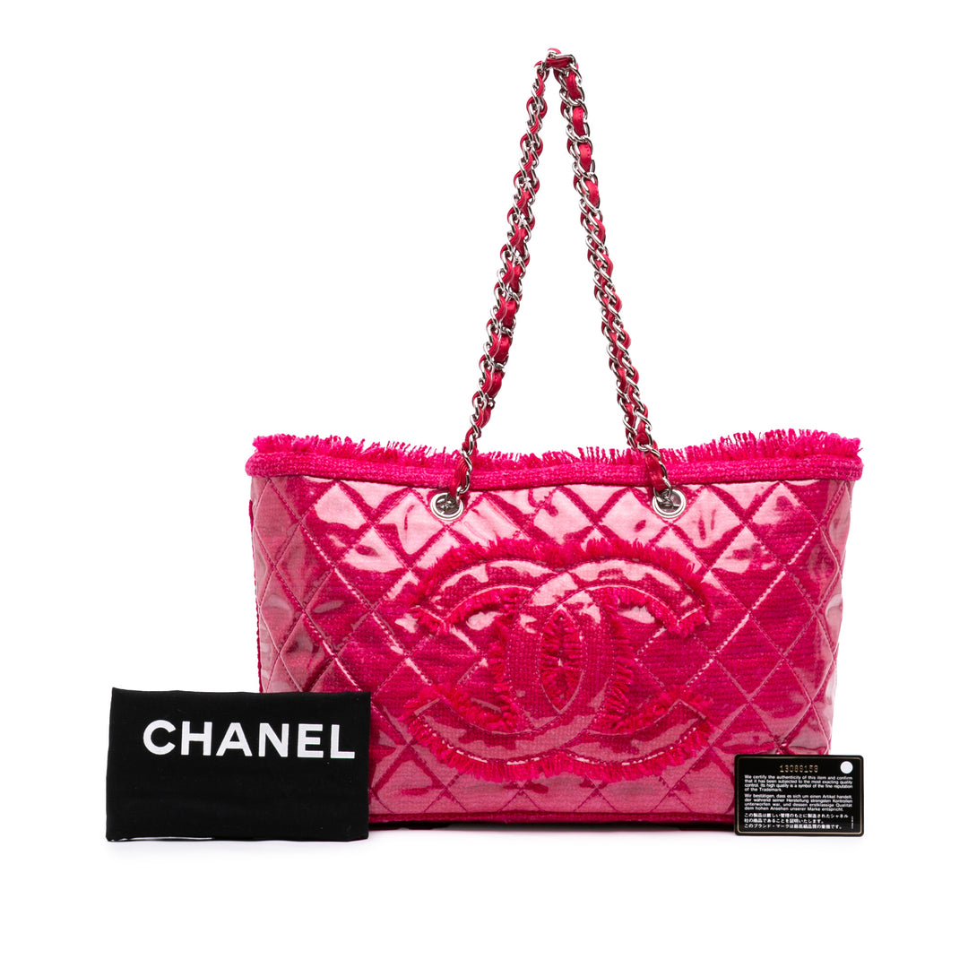 Chanel Matelassé PVC Funny Cabas Tweed