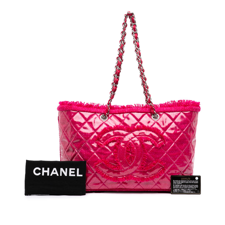 Chanel Matelassé PVC Funny Cabas Tweed