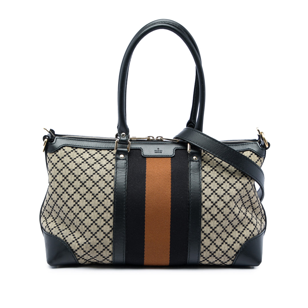 Gucci Sac à main Diamante Web Beige – vue principale – GABY PARIS