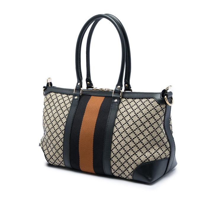 Gucci Sac à main Diamante Web Beige – vue 2 – GABY PARIS