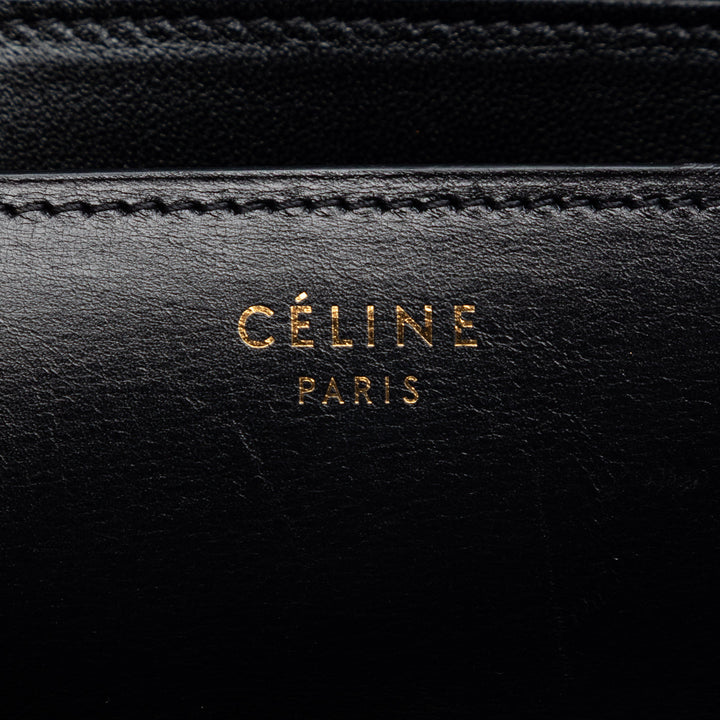 Celine Medium Cuir de veau et Leopard Print Pony Hair Classic Boîte