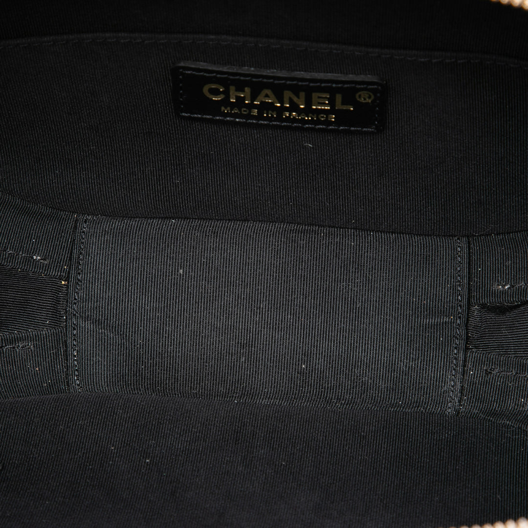 CC Matelassé Froissé Vanity Petit Cuir de veau Noir