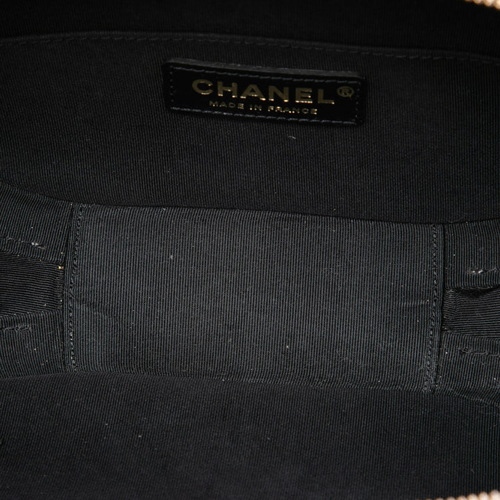 CC Matelassé Froissé Vanity Petit Cuir de veau Noir