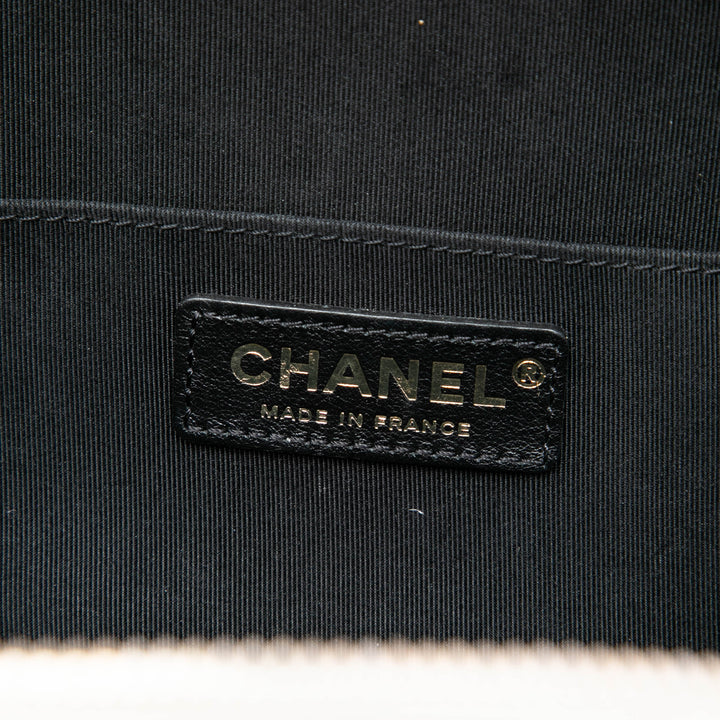 CC Matelassé Froissé Vanity Petit Cuir de veau Noir
