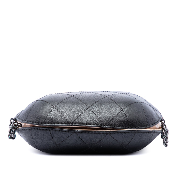 Chanel Bicolore Matelassé Gabrielle Sac seau Petit Cuir de veau Beige – vue 3 – GABY PARIS