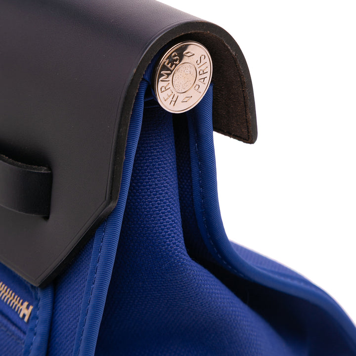 Hermès Toile Herbag Zip 39 Bleu