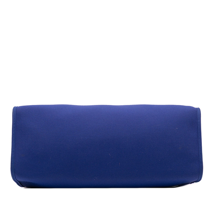 Hermès Toile Herbag Zip 39 Bleu