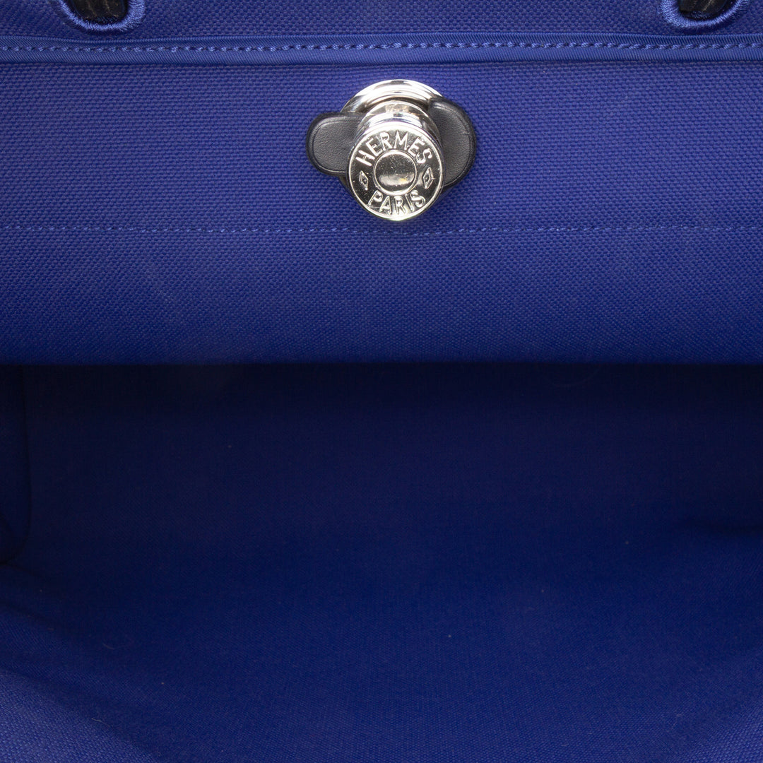 Hermès Toile Herbag Zip 39 Bleu
