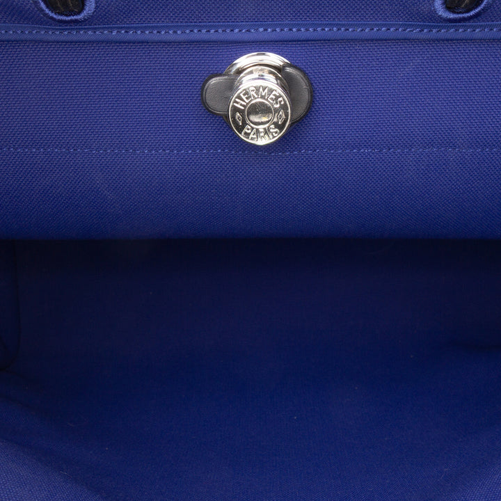 Hermès Toile Herbag Zip 39 Bleu