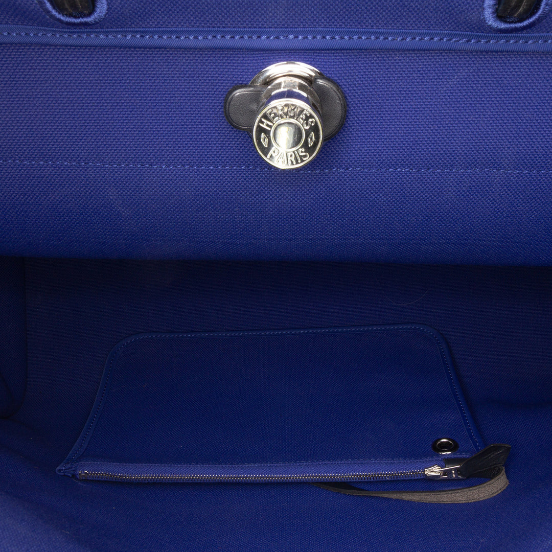 Hermès Toile Herbag Zip 39 Bleu