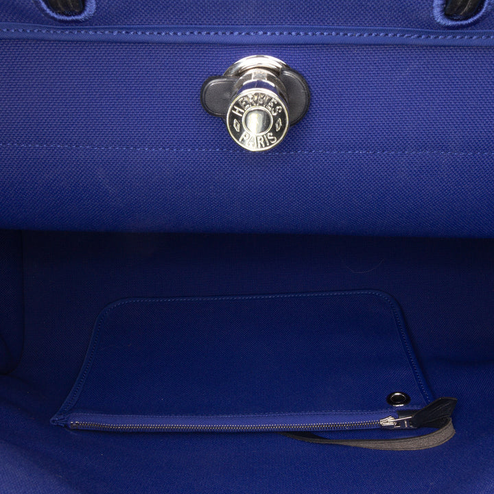 Hermès Toile Herbag Zip 39 Bleu