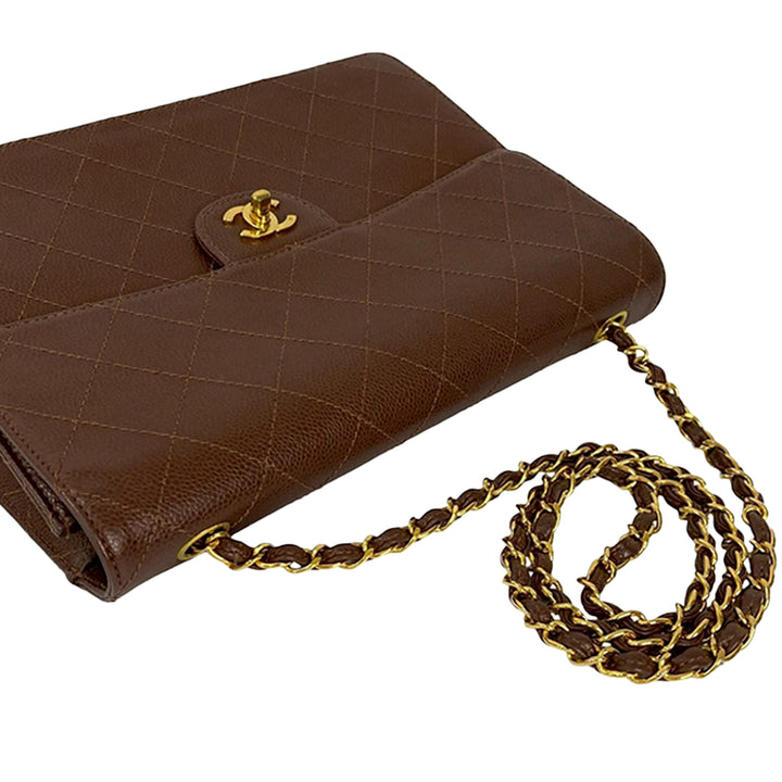 Chanel CC Jumbo Surpiqué Caviar Simple rabat