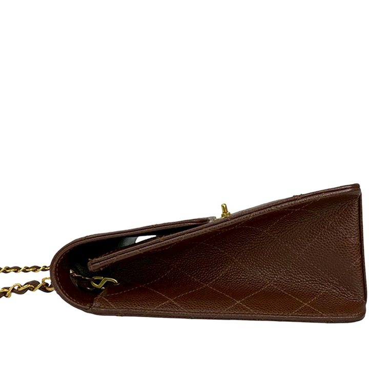 Chanel CC Jumbo Surpiqué Caviar Simple rabat