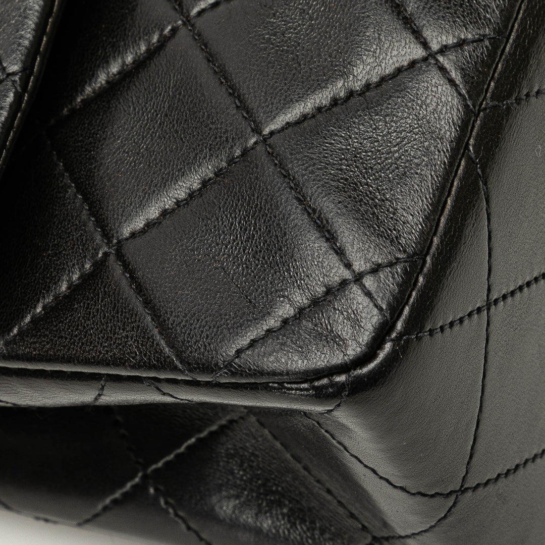 Small Classic Lambskin Double Flap Black - Gaby Paris