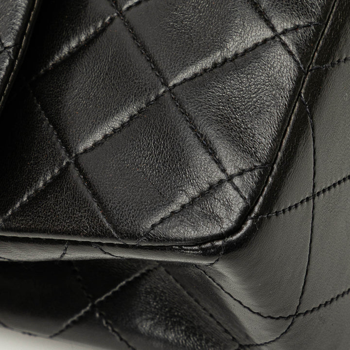 Small Classic Lambskin Double Flap Black - Gaby Paris
