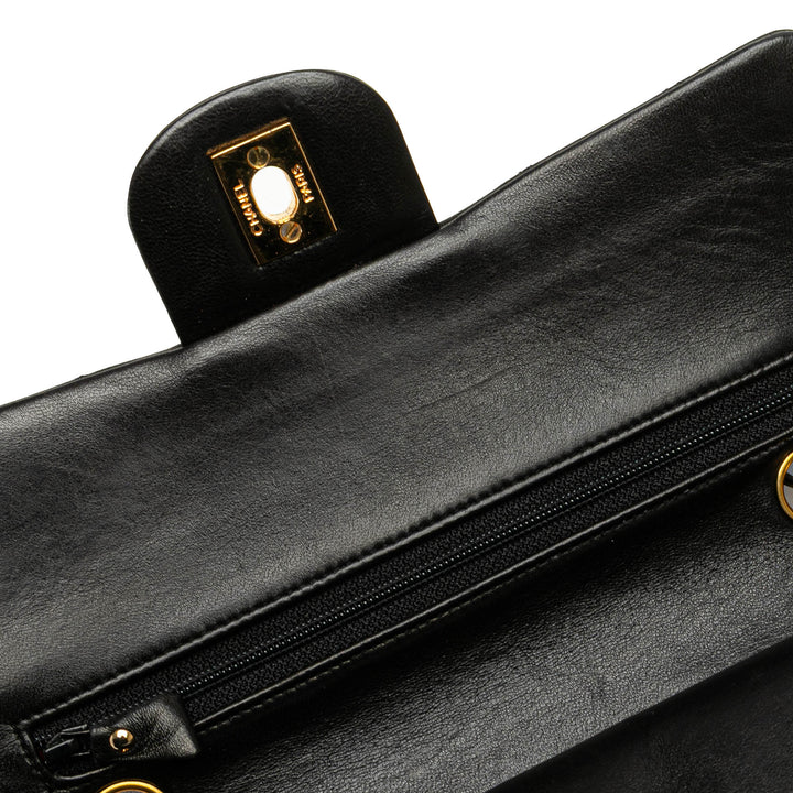 Small Classic Lambskin Double Flap Black - Gaby Paris