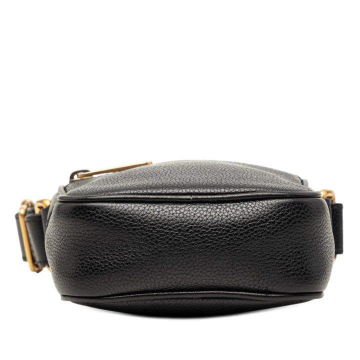 Gucci Mini Cuir de veau grainé Logo Sac porté croisé