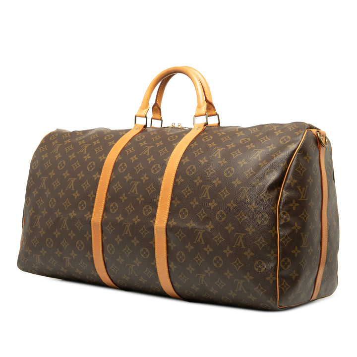 Louis Vuitton Monogram Keepall Bandouliere 60 Marron