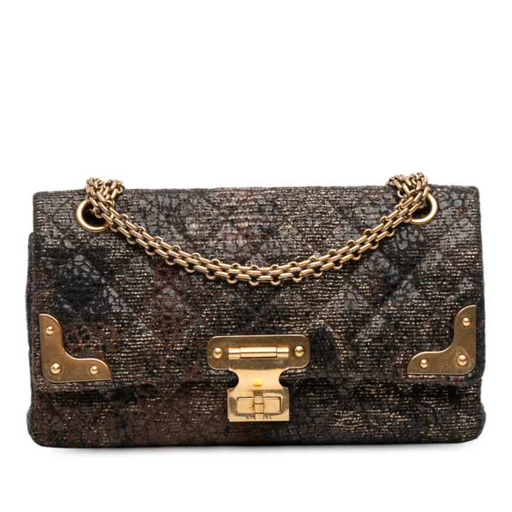 Chanel Paris Shanghai 2.55 Icons Lacquered Tweed Double rabat 225