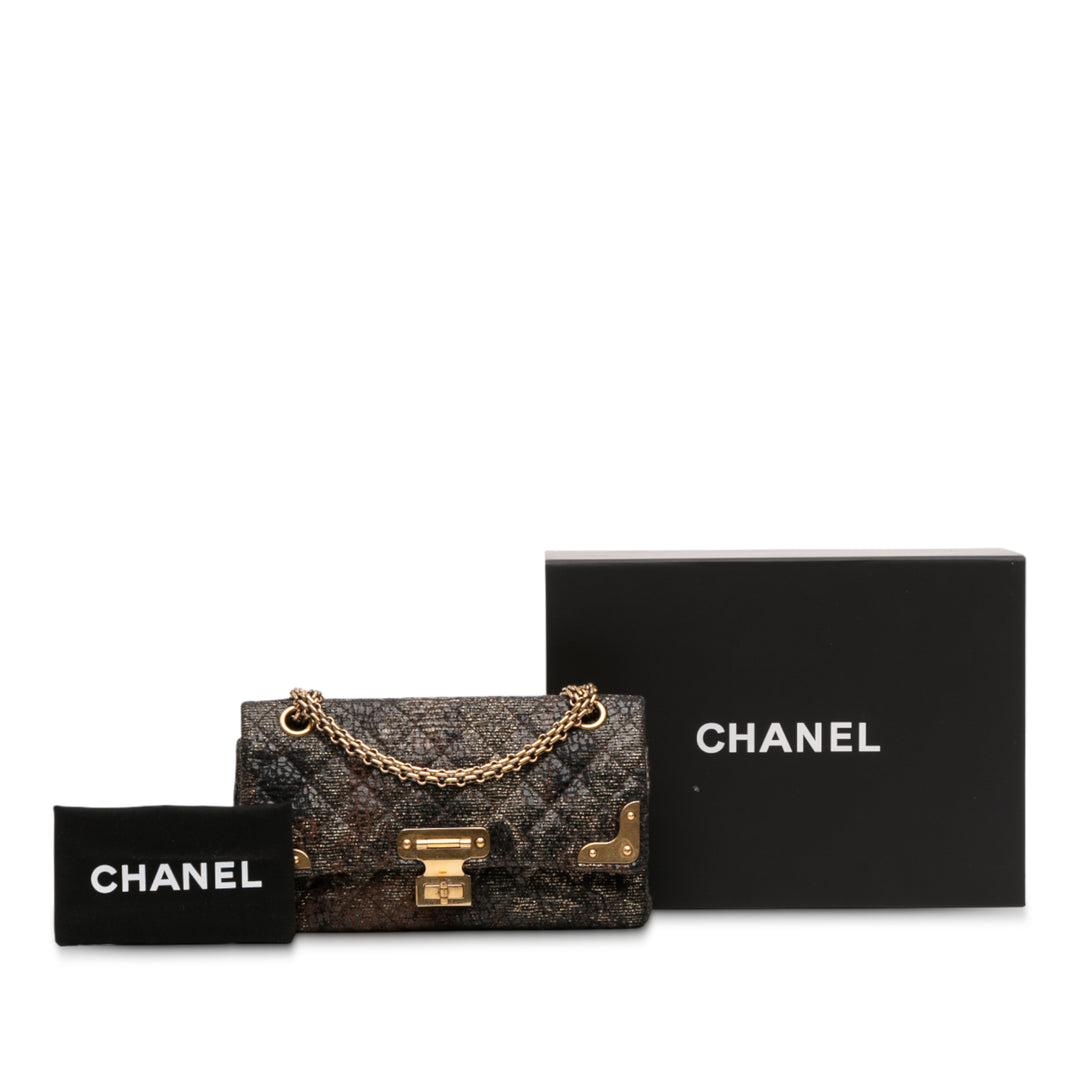 Chanel Paris Shanghai 2.55 Icons Lacquered Tweed Double rabat 225
