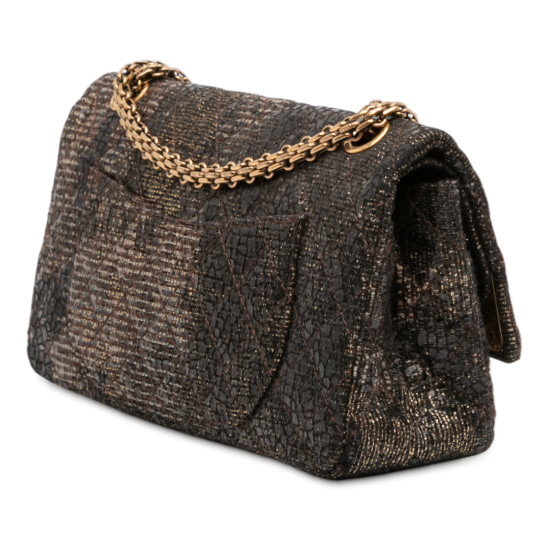 Chanel Paris Shanghai 2.55 Icons Lacquered Tweed Double rabat 225