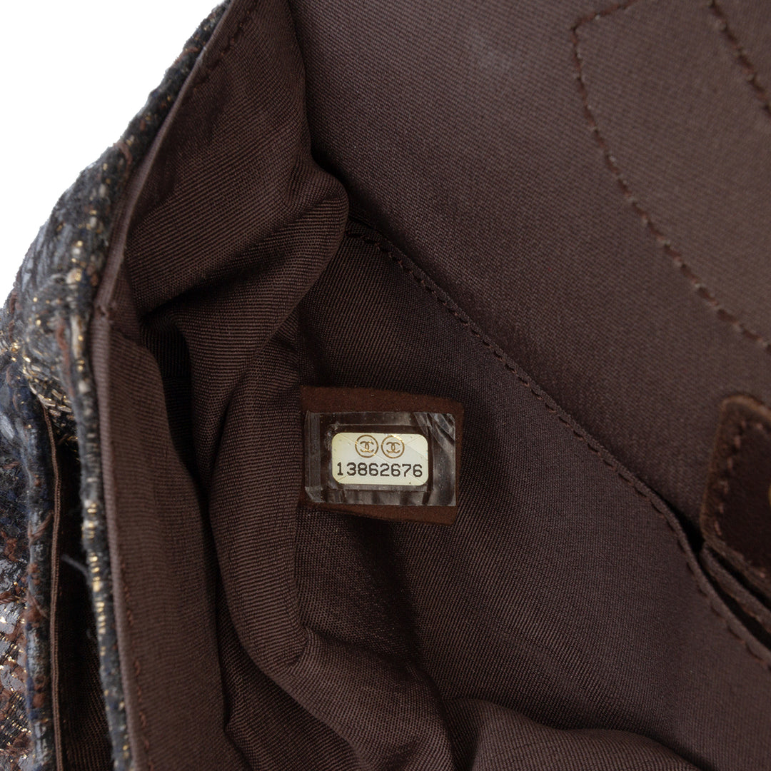 Chanel Paris Shanghai 2.55 Icons Lacquered Tweed Double rabat 225